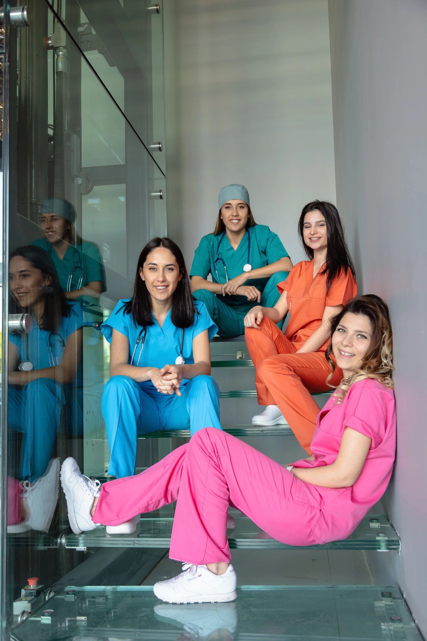 Support team portrait representing client care and coordination